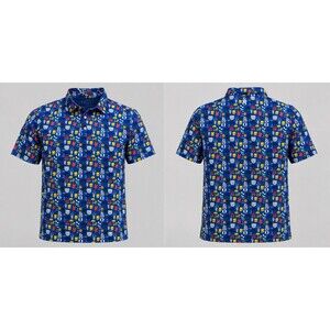 Inward Half The Pool Day Pattern Performance Polo Men's Large